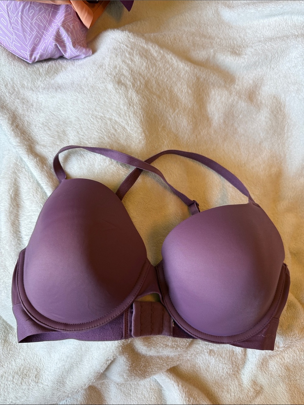 PINK Victoria's Secret Plunge Bra in Dusty Plum